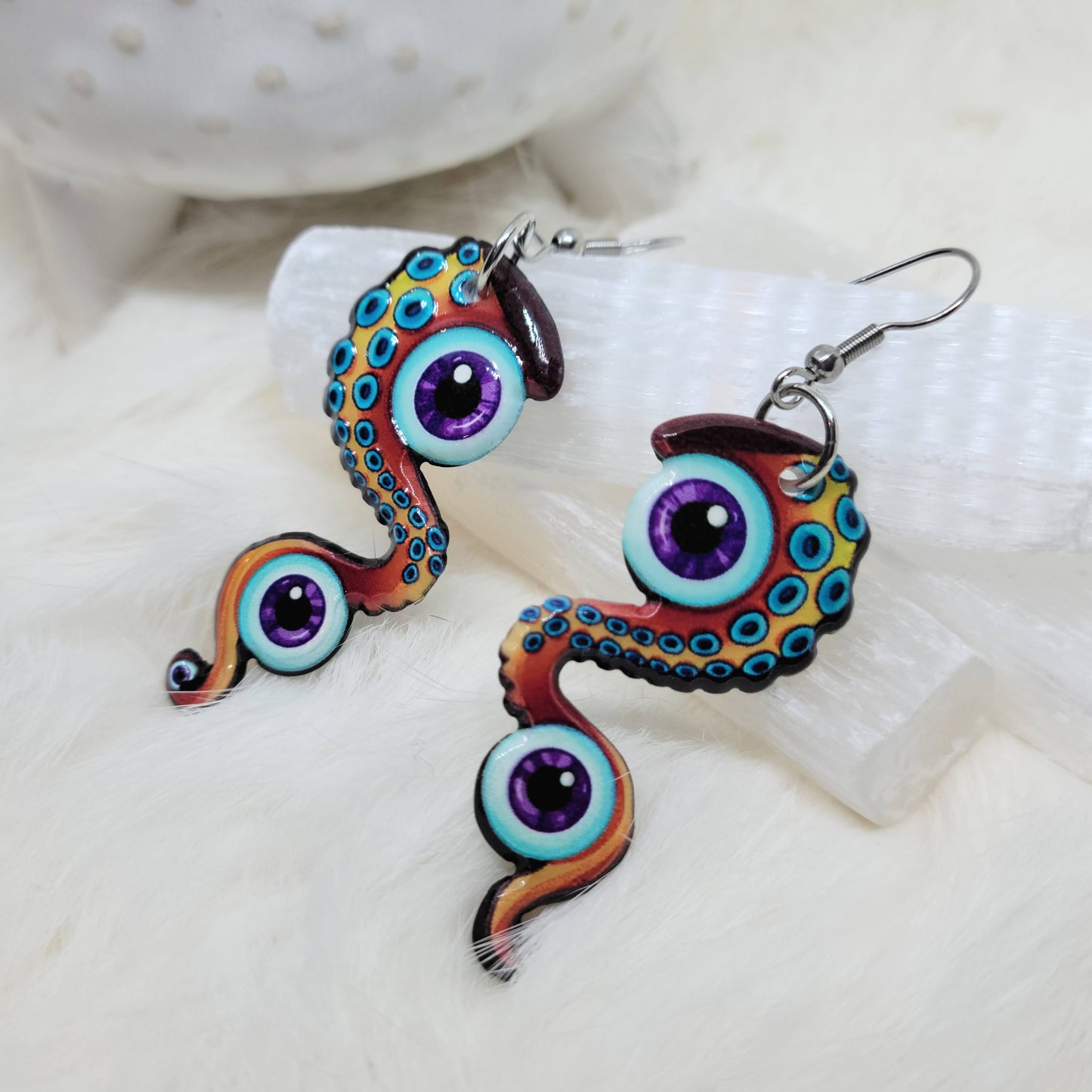 Eyeball Tentacle Earrings Acrylic