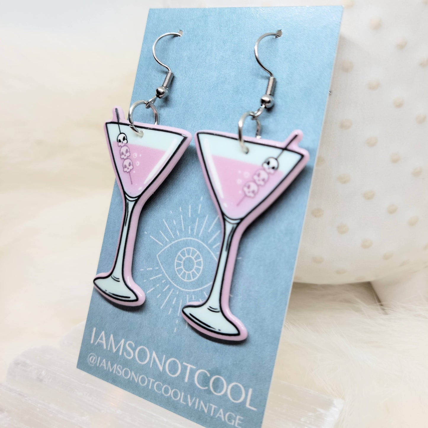 Eyeball Martini Earrings Acrylic