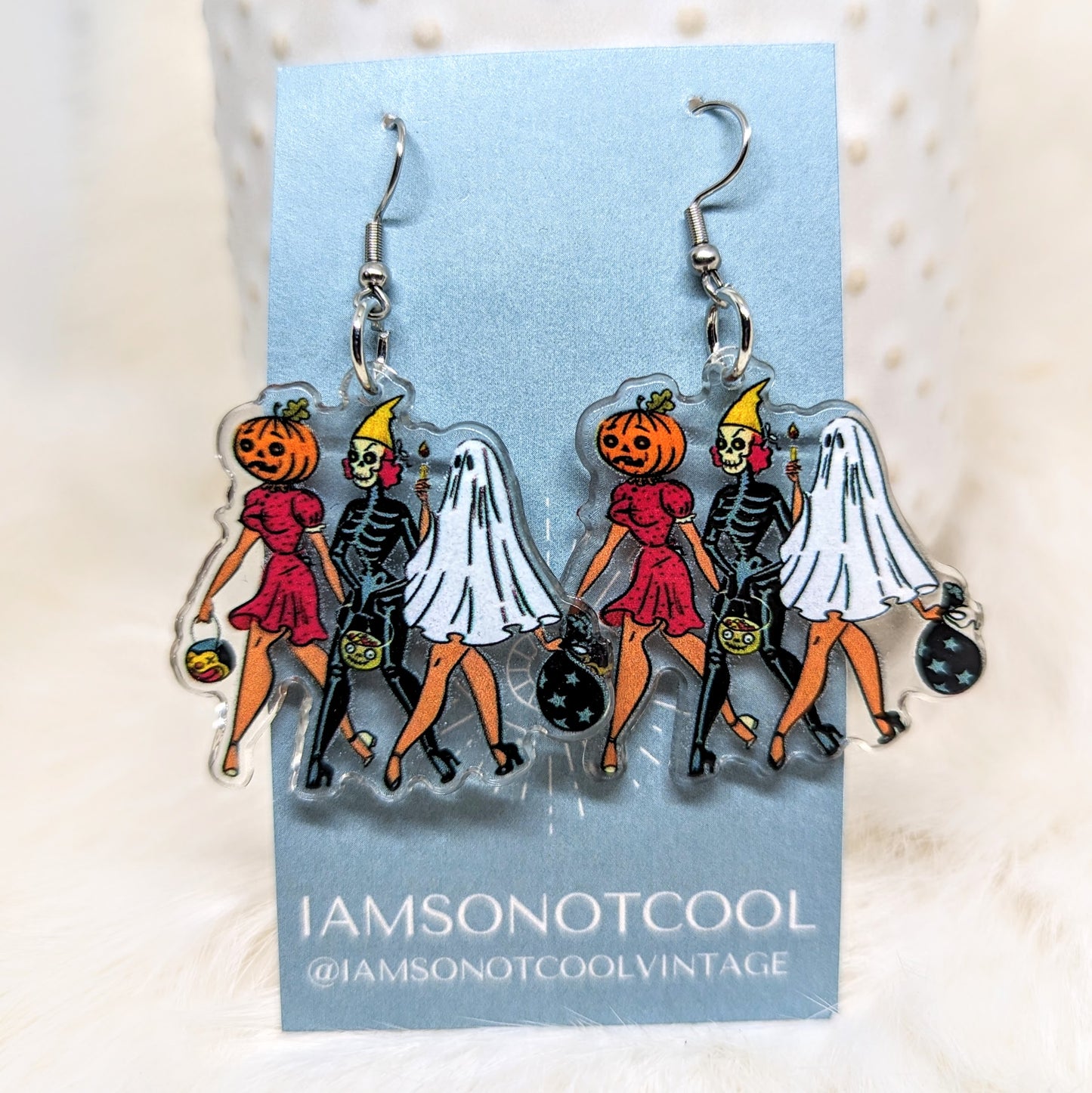 Halloween Gals Earrings Acrylic