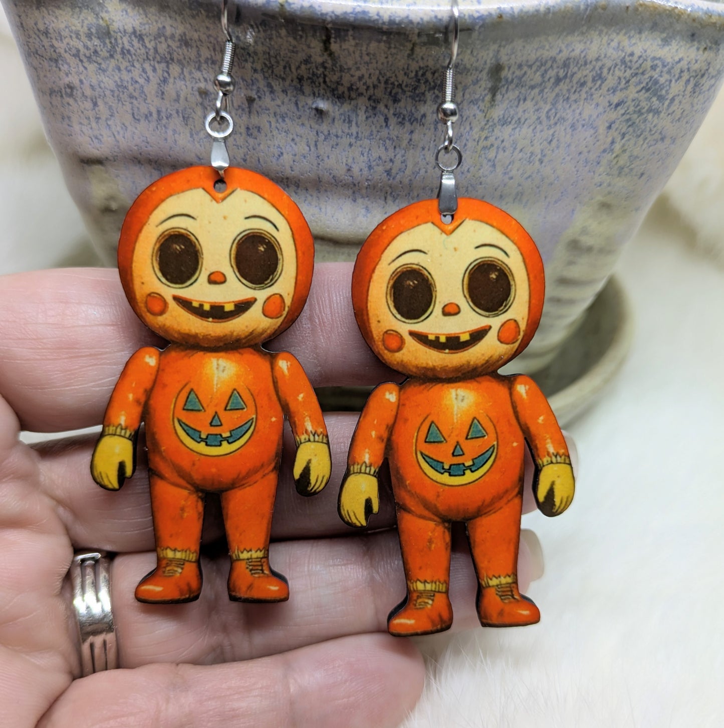 Robot Earrings Double Sided Halloween Robot