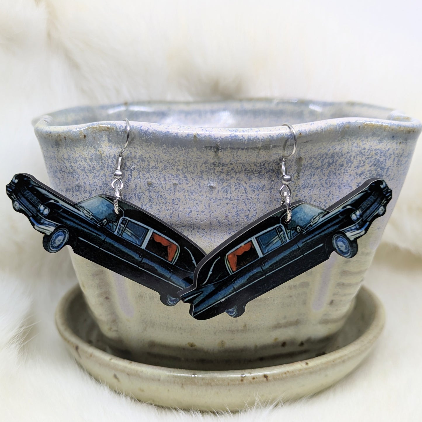Hearse Earrings Double Sided