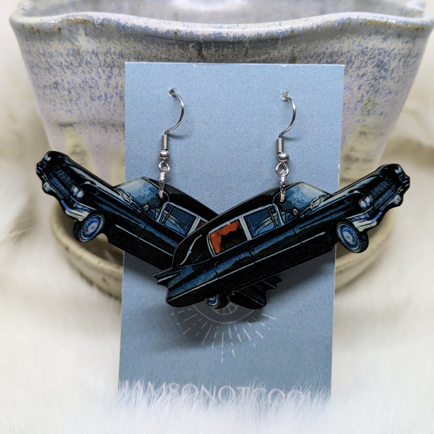 Hearse Earrings Double Sided