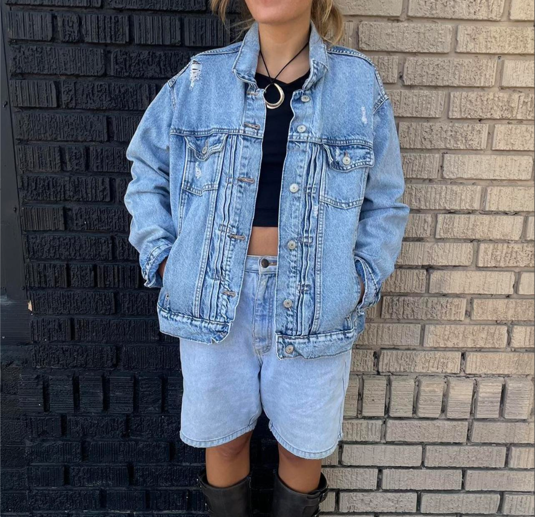Reworked Oversized Denim Jacket XL