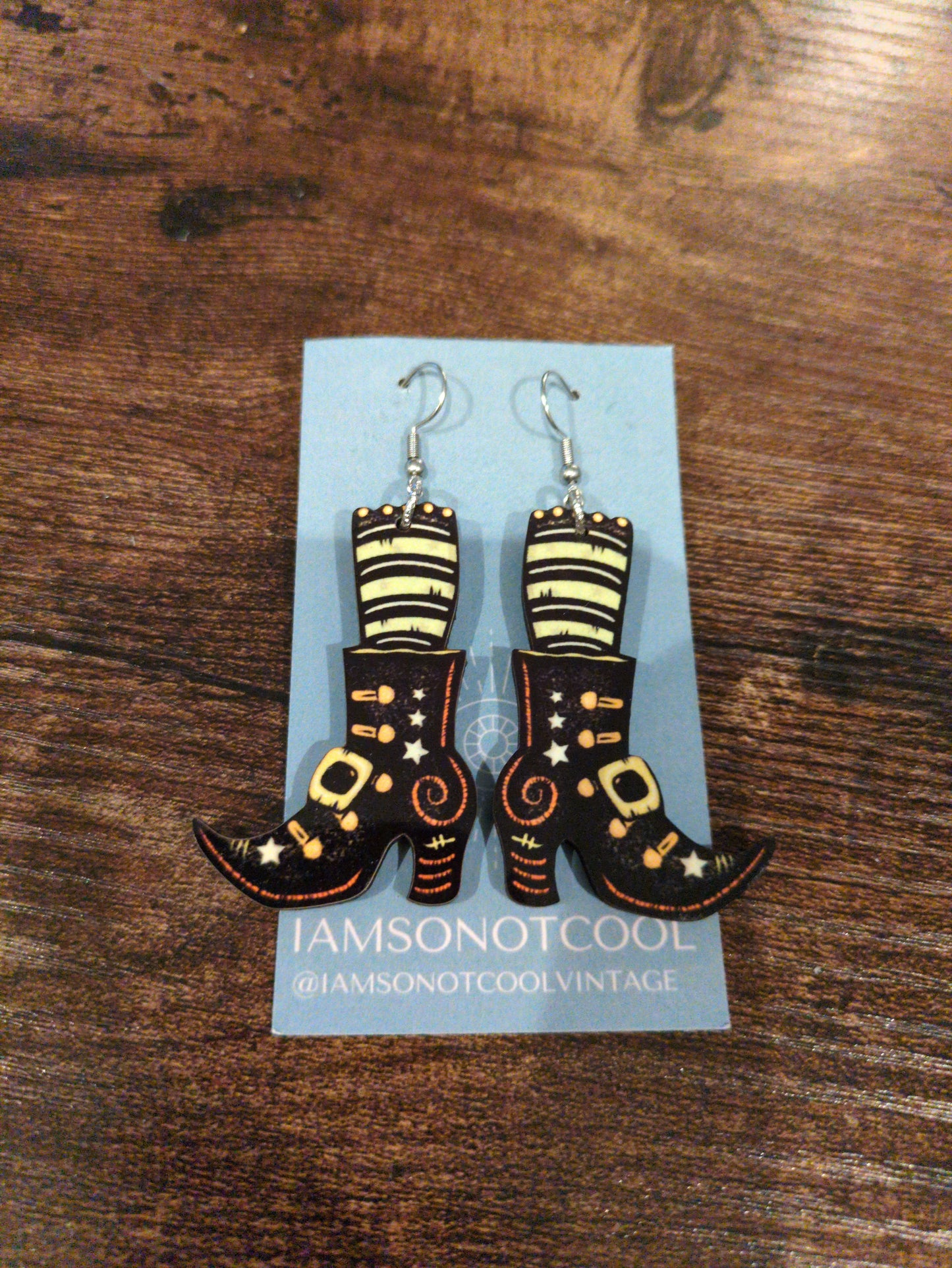 Halloween Witch Boots Earrings Double Sided PLUS TENTACLE EARRINGS