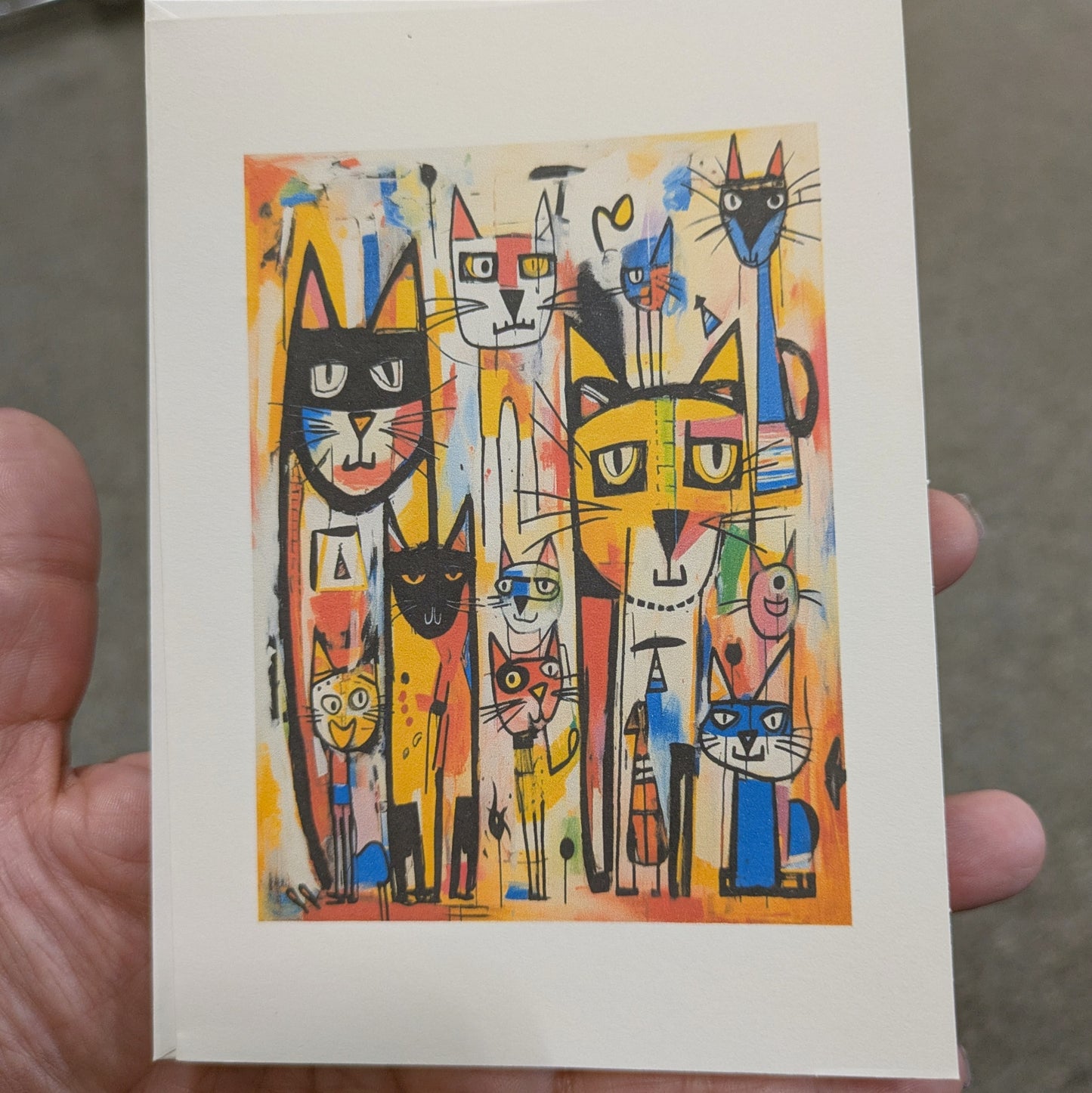 #2 Funky Cats Greeting Card Blank Card