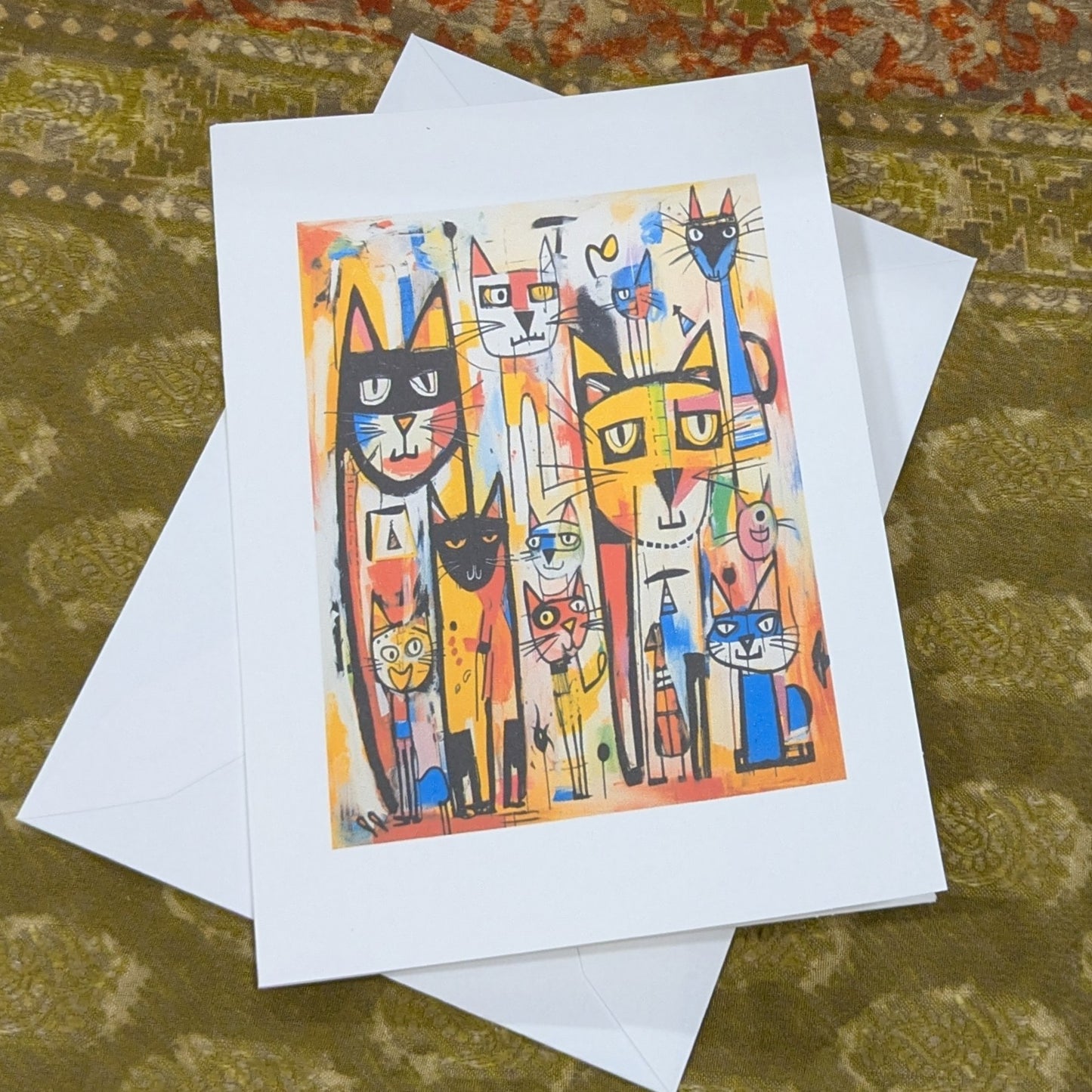 #2 Funky Cats Greeting Card Blank Card
