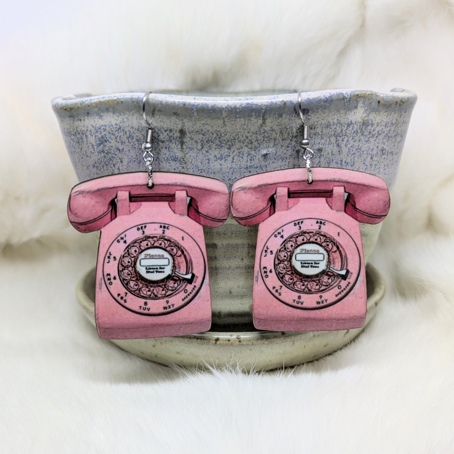 Rotary Phone Earrings Double Sided