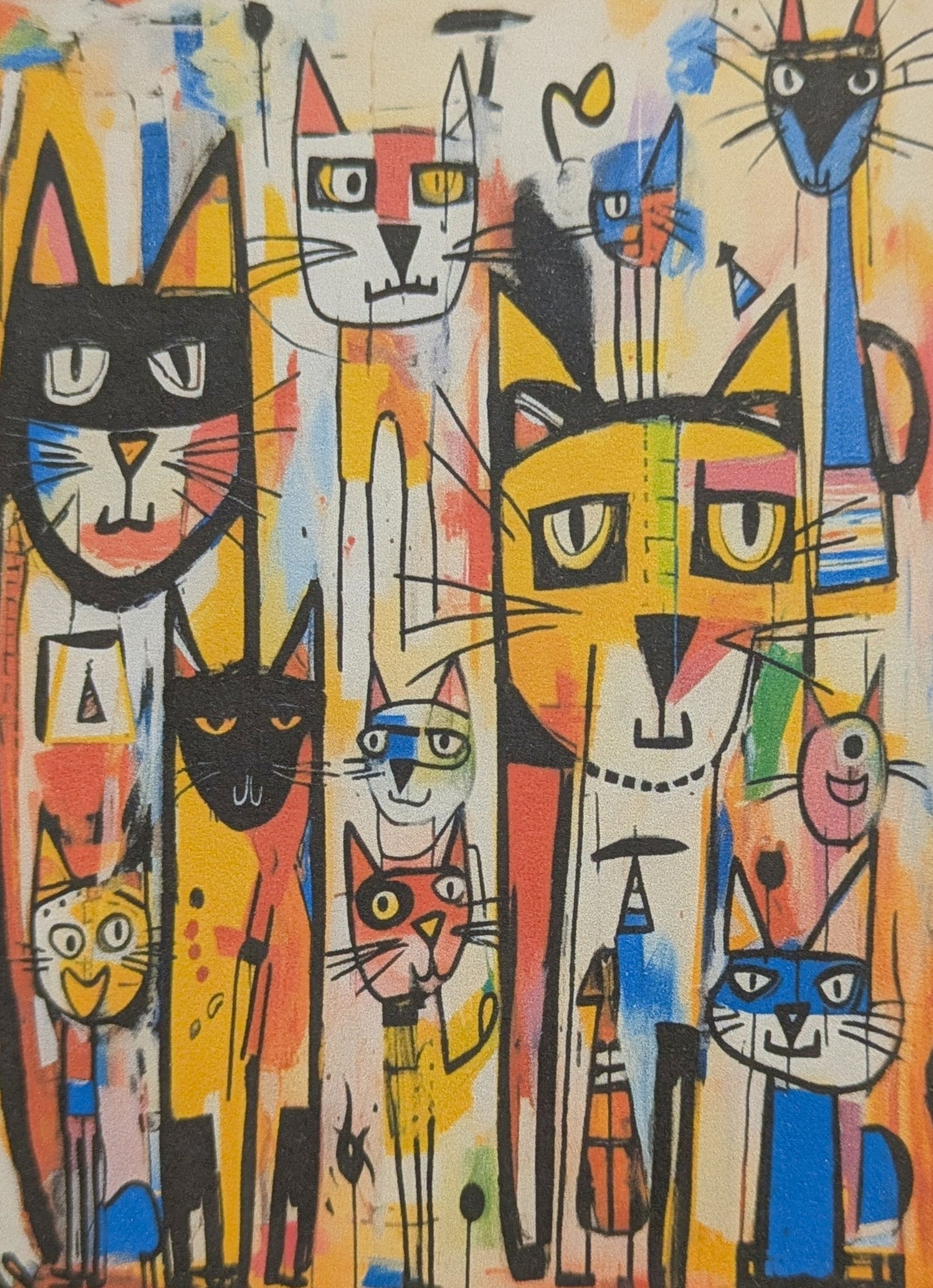 #2 Funky Cats Greeting Card Blank Card
