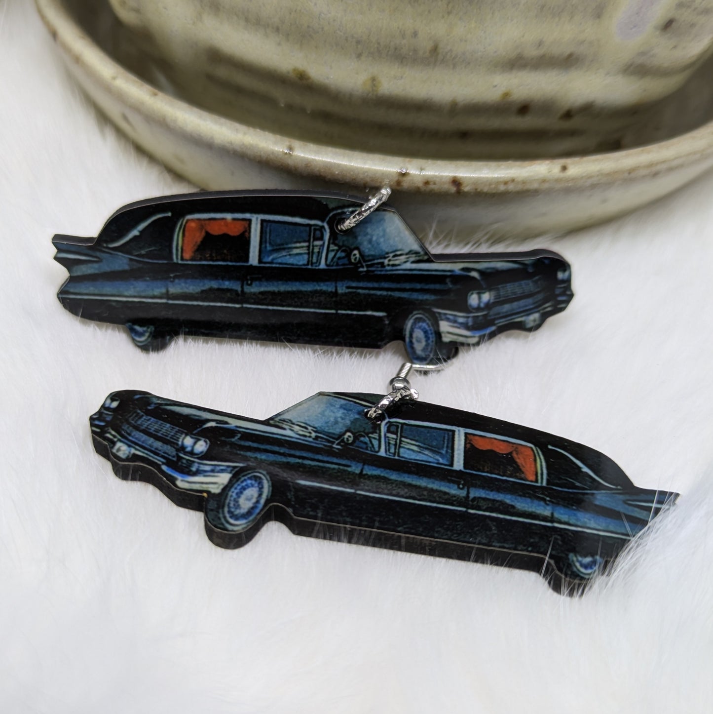 Hearse Earrings Double Sided