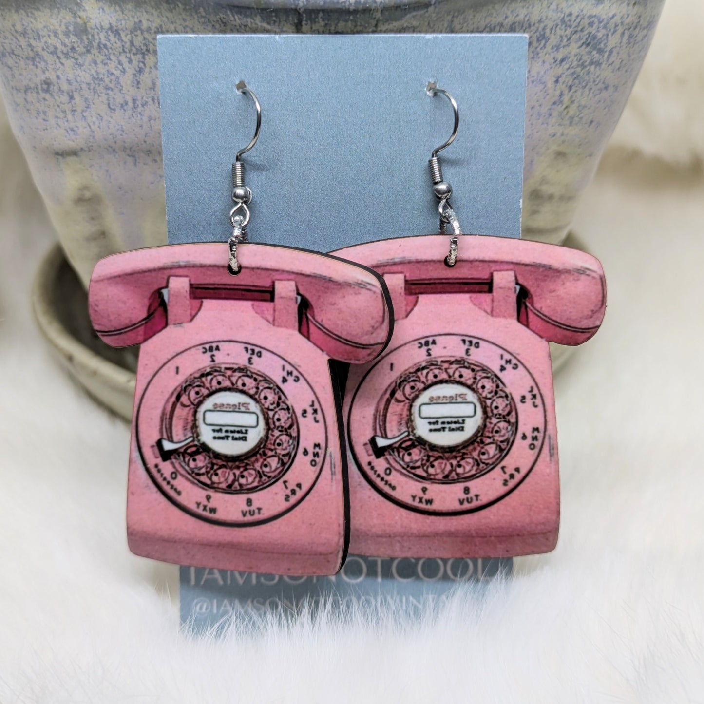 Rotary Phone Earrings Double Sided