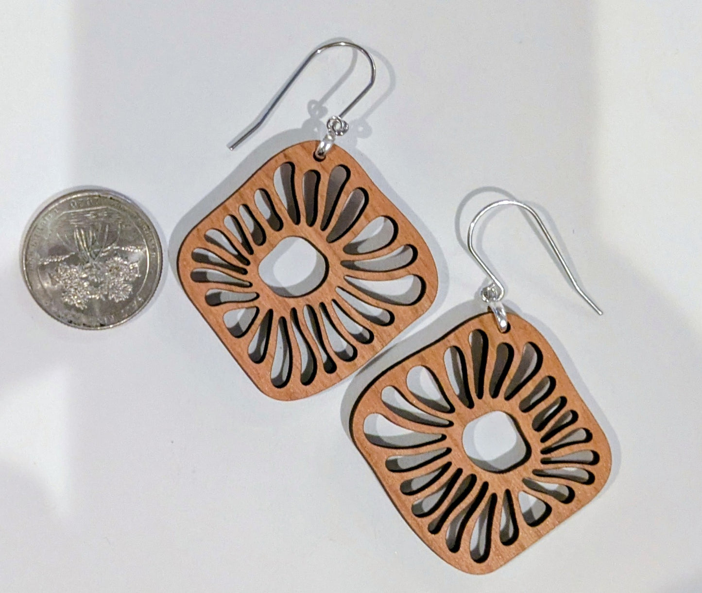 Laser Cut Cherry Wood Dangles Style 3