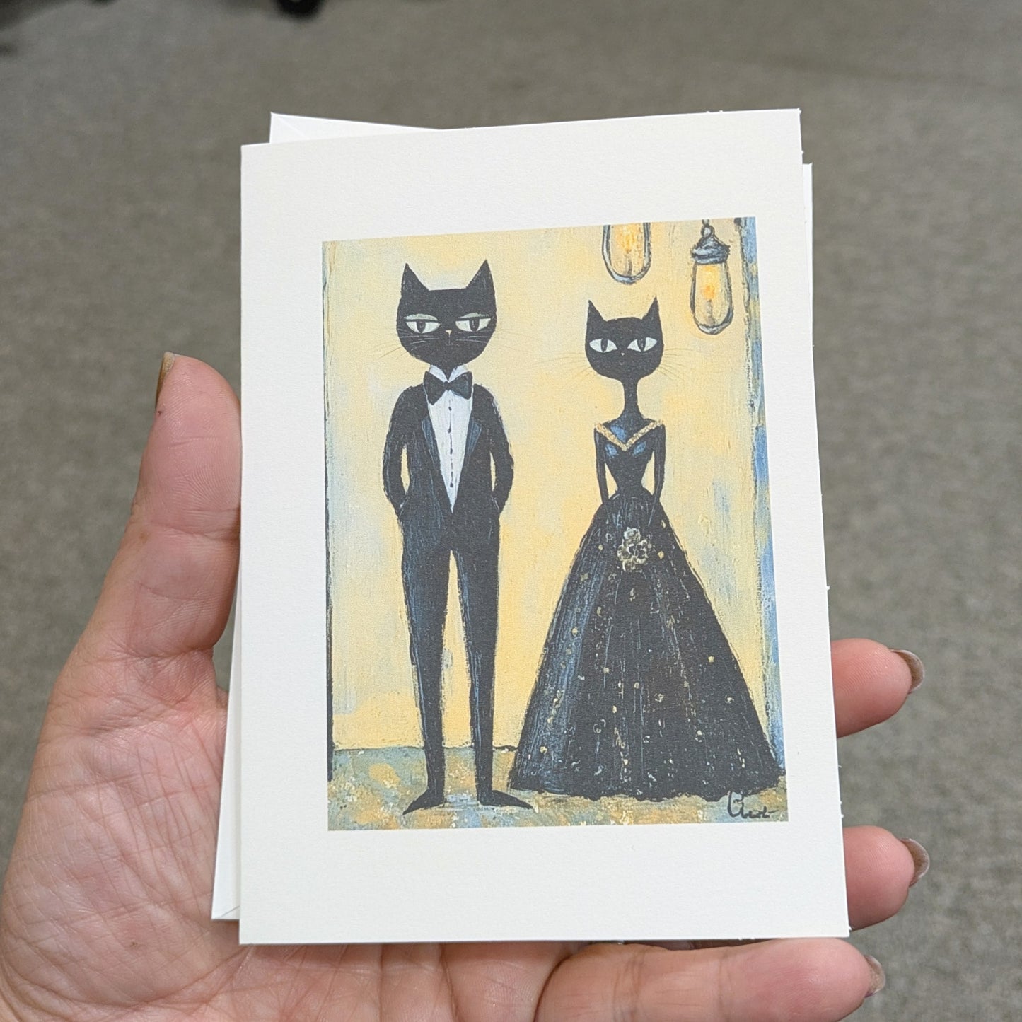 Cat Wedding Greeting Card Wedding Card