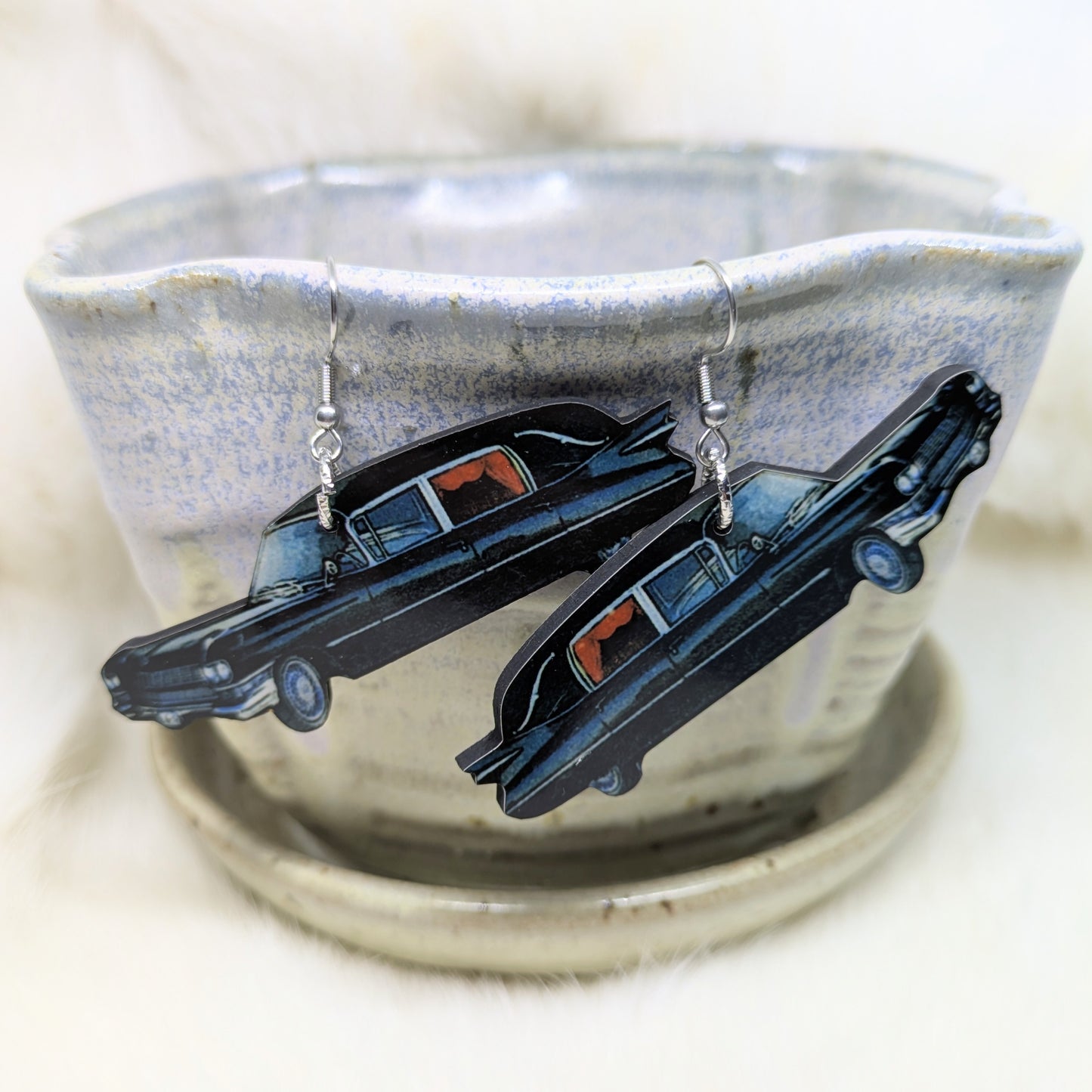 Hearse Earrings Double Sided