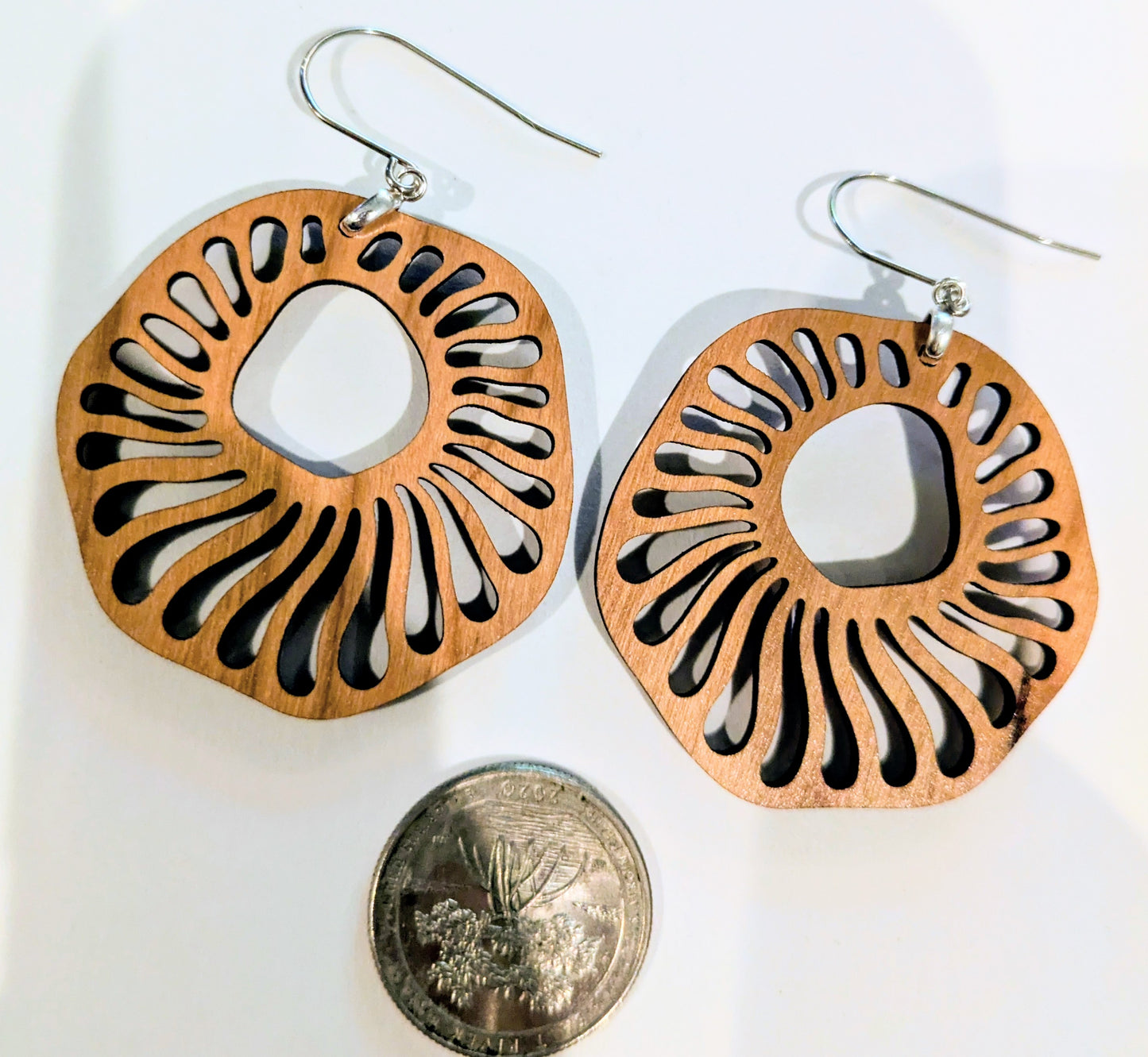 Laser Cut Cherry Wood Dangles Style 2
