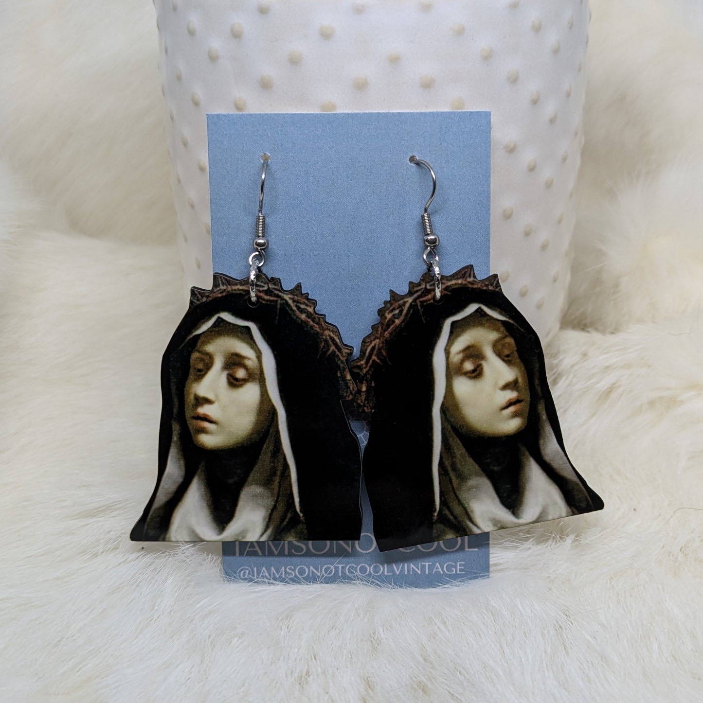 Nun Earrings Double Sided
