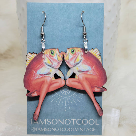 Lady Fish Earrings Single Side