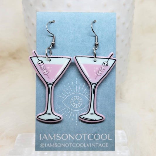 Eyeball Martini Earrings Acrylic