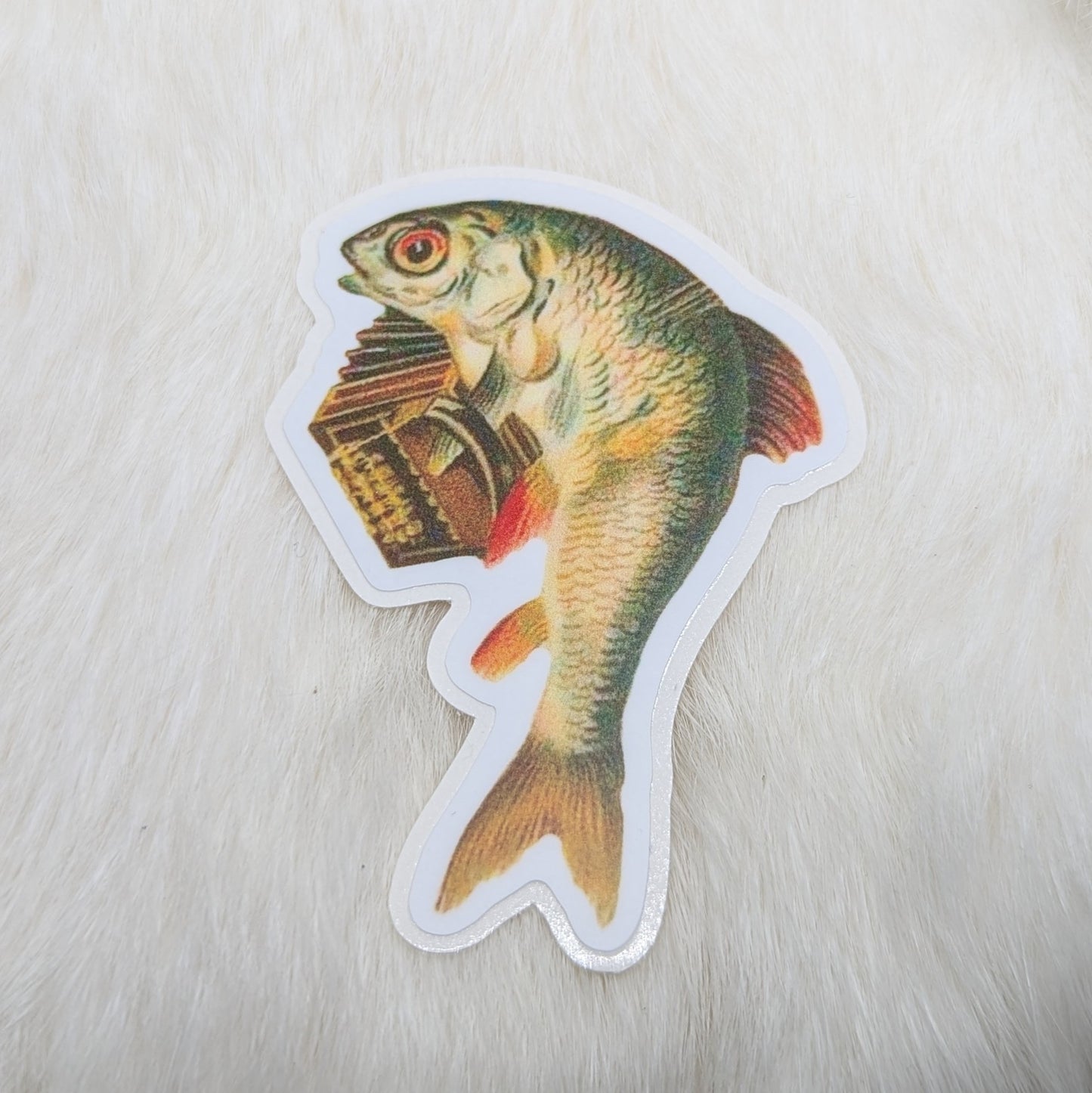 Accordion Fish Sticker