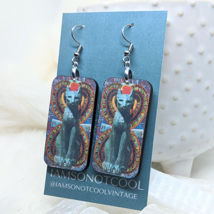 Egyptian Cat Earrings Single Side