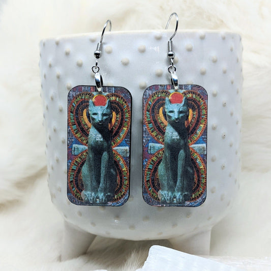 Egyptian Cat Earrings Single Side