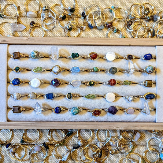 Wholesale Wire Wrapped Rings Refill HALF TRAY SIZE