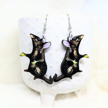 Rat Earrings Double Sided