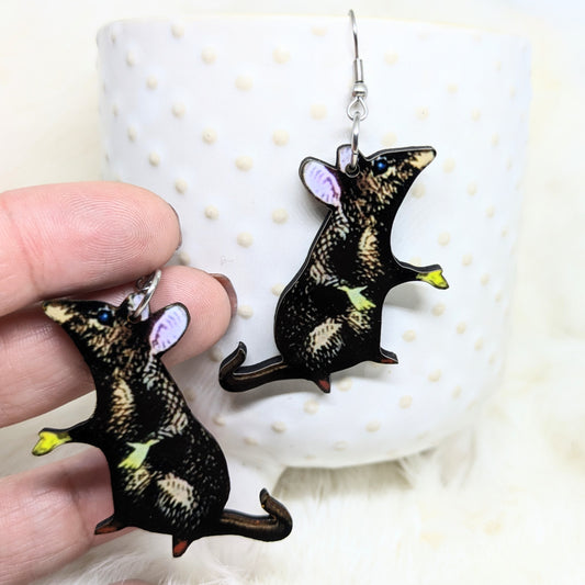 Rat Earrings Double Sided