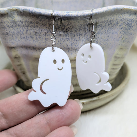Booty Boo Earrings Halloween Ghost Earrings