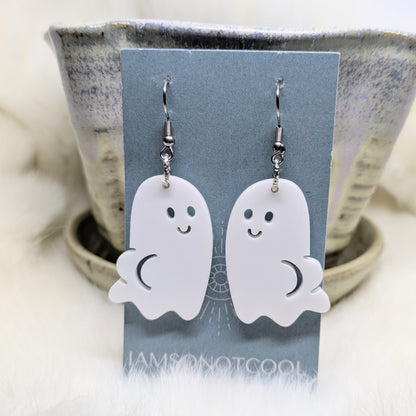 Booty Boo Earrings Halloween Ghost Earrings