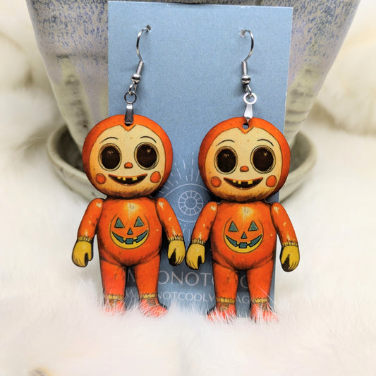 Robot Earrings Double Sided Halloween Robot
