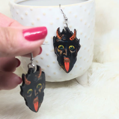 Krampus Earrings Double Sided
