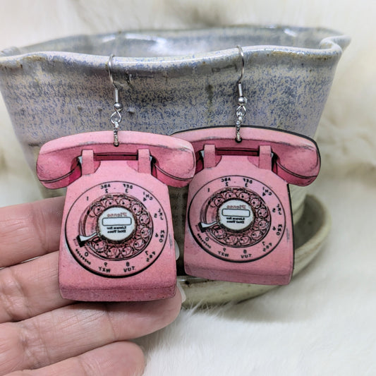 Rotary Phone Earrings Double Sided