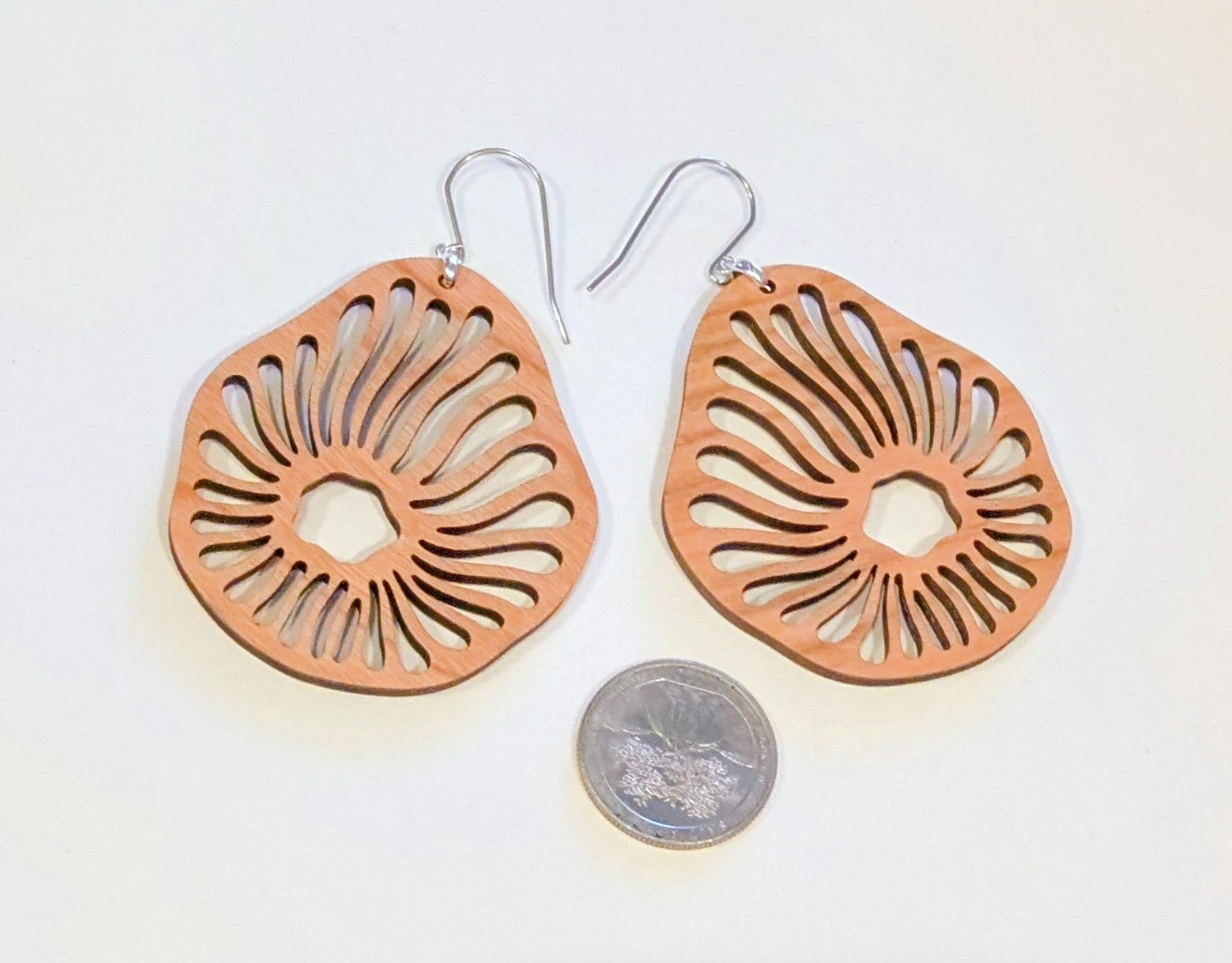 Laser Cut Cherry Wood Dangles