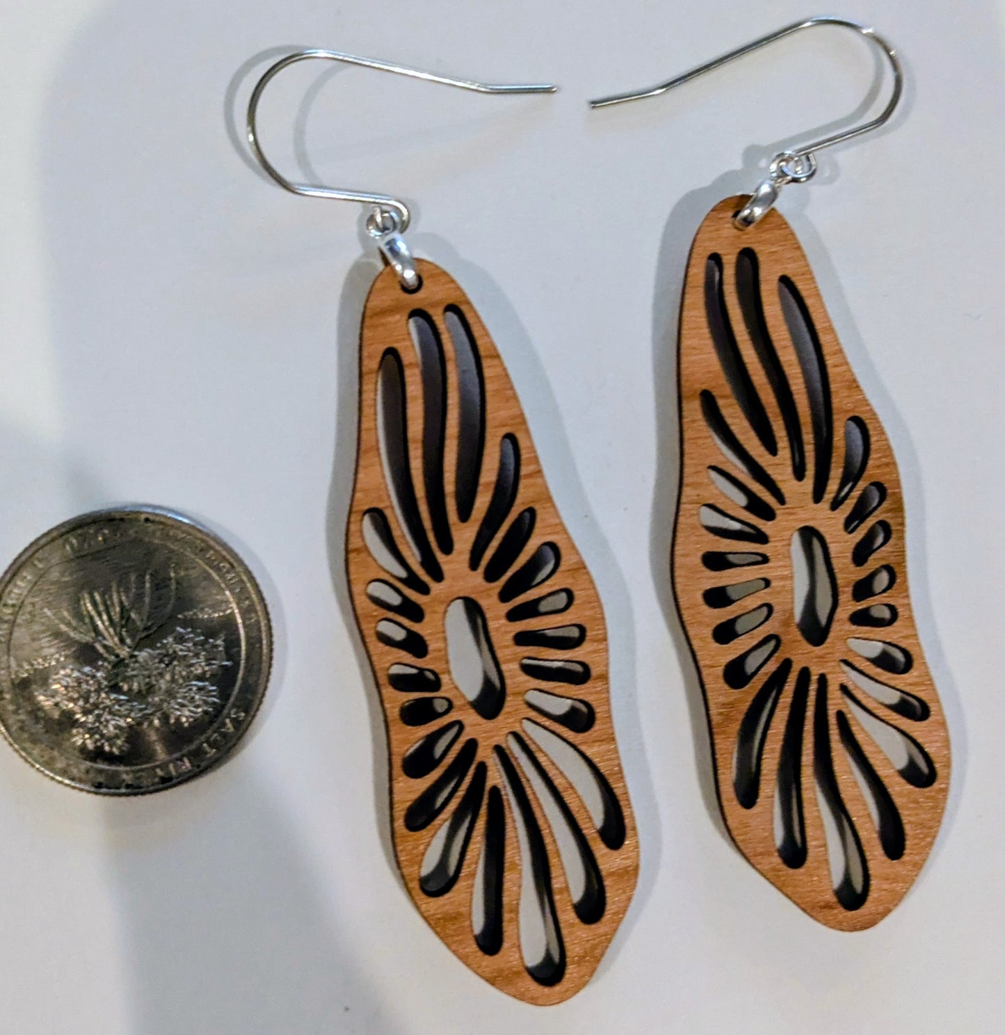 Laser Cut Cherry Wood Dangles Style 4