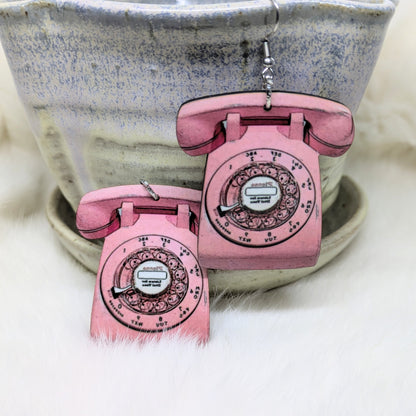 Rotary Phone Earrings Double Sided