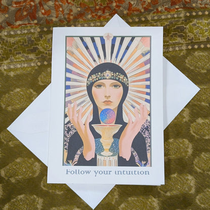 Follow Your Intuition Greeting Card Inspirational Card