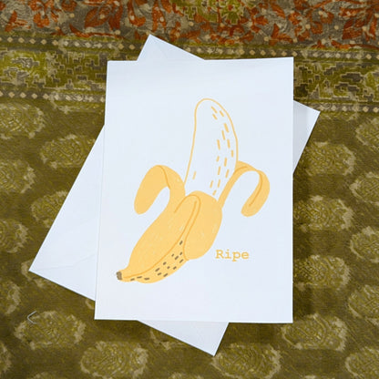 Ripe Banana Greeting Card Suggestive Card