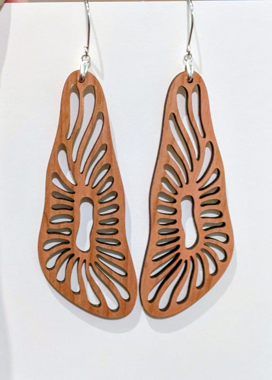 Laser Cut Cherry Wood Dangles Style 5