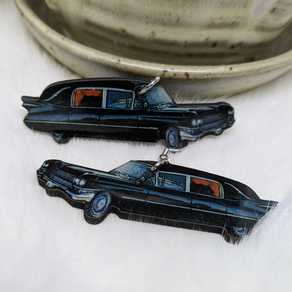Hearse Earrings Double Sided