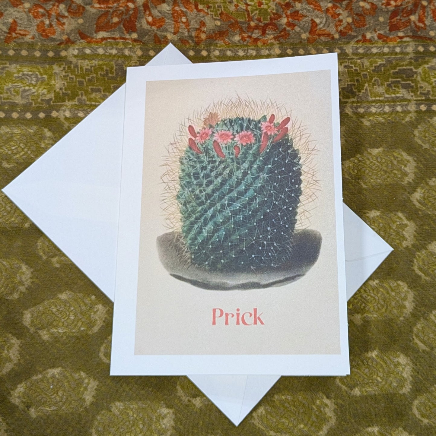 Prick Cactus Greeting Card Funny Card