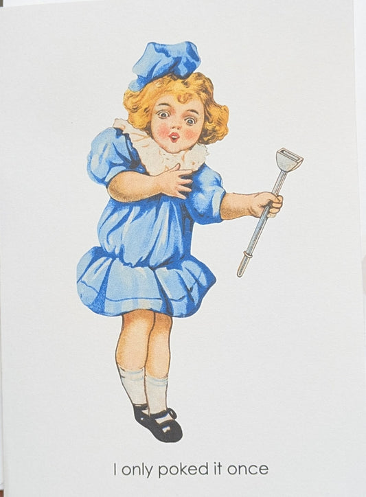 Only Poked It Once Greeting Card Suggestive Card
