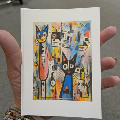 Funky Cats Greeting Card Blank Card
