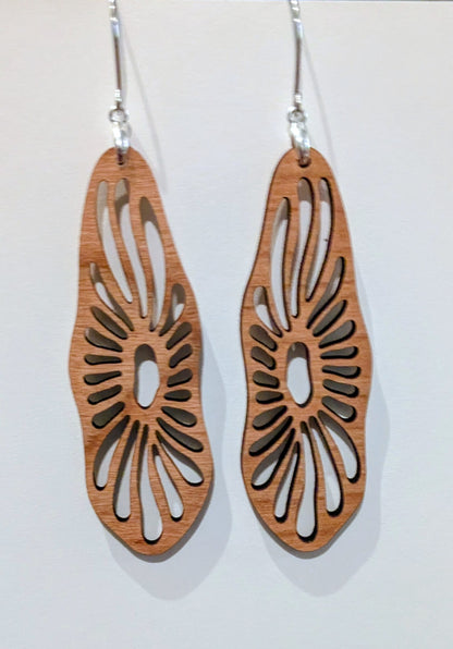 Laser Cut Cherry Wood Dangles Style 4