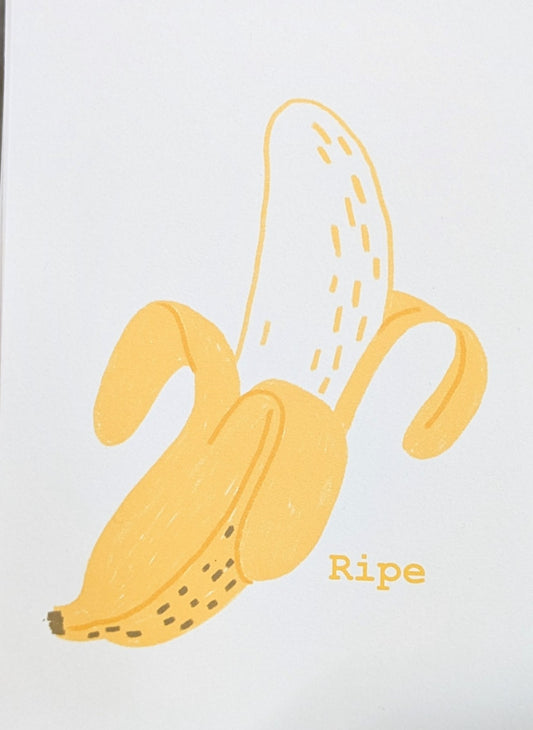 Ripe Banana Greeting Card Suggestive Card
