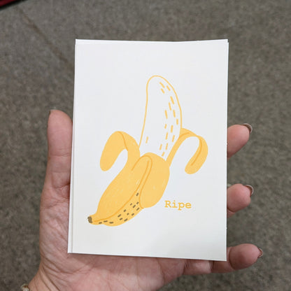 Ripe Banana Greeting Card Suggestive Card