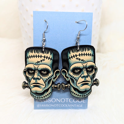 Frankenstein Earrings Double Sided