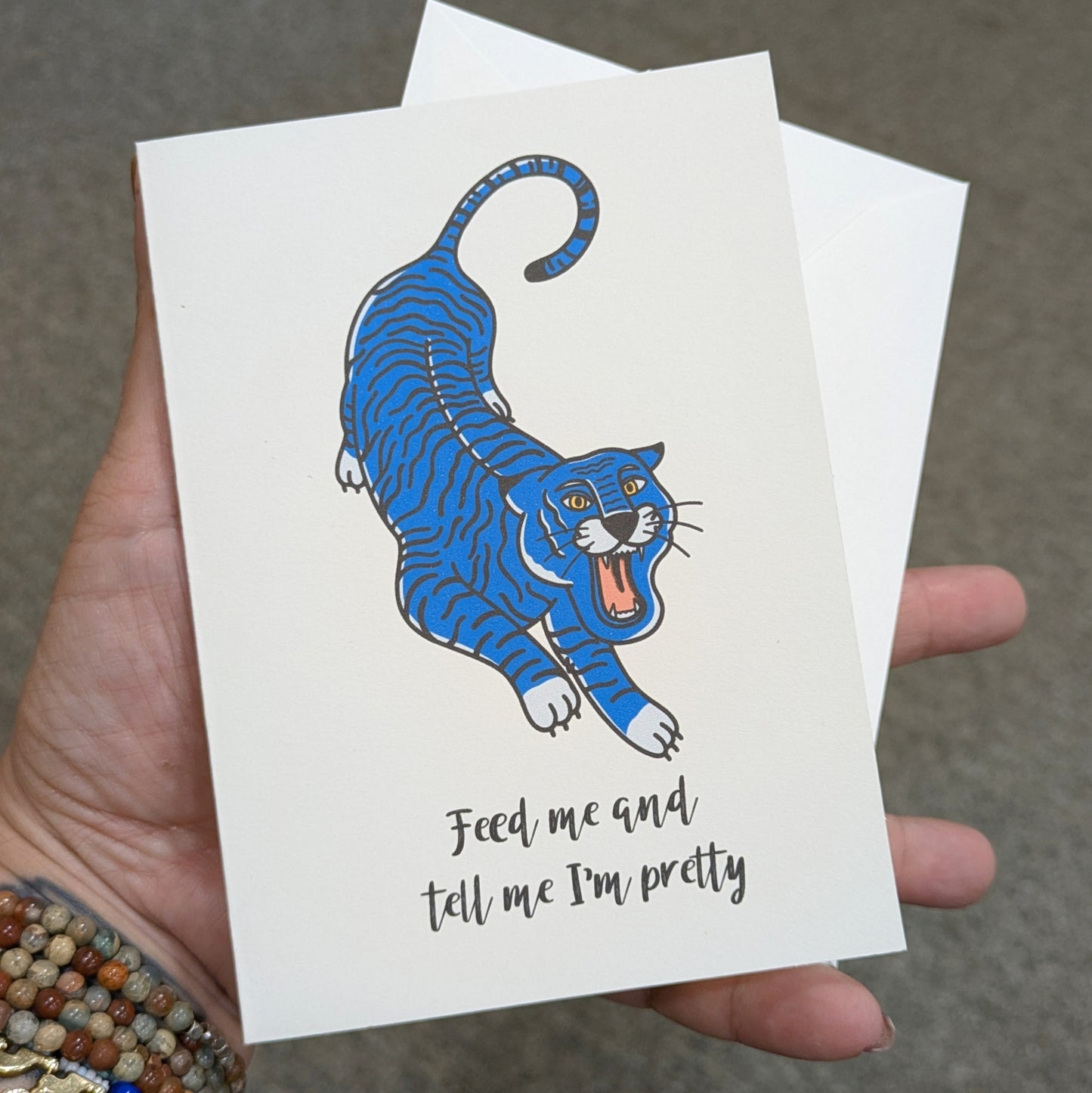 Feed Me & Tell Me I'm Pretty Greeting Card Funny Card