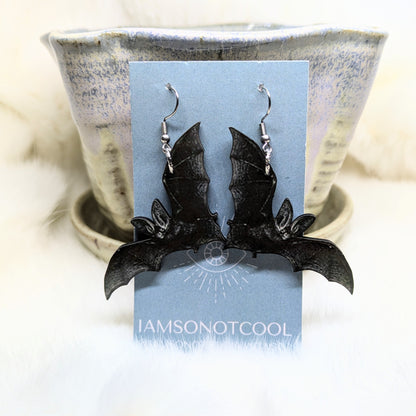 Traditional Bat Earrings Double Sided