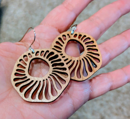 Laser Cut Cherry Wood Dangles Style 2