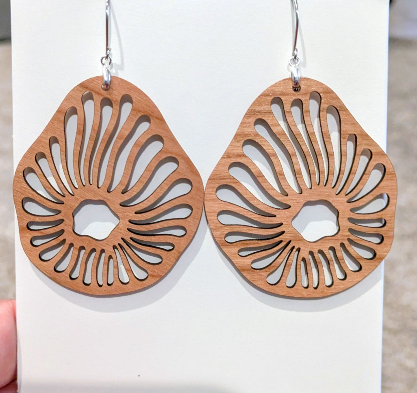 Laser Cut Cherry Wood Dangles